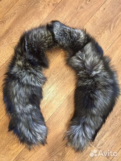 Воротник чернобурая лиса 118 см