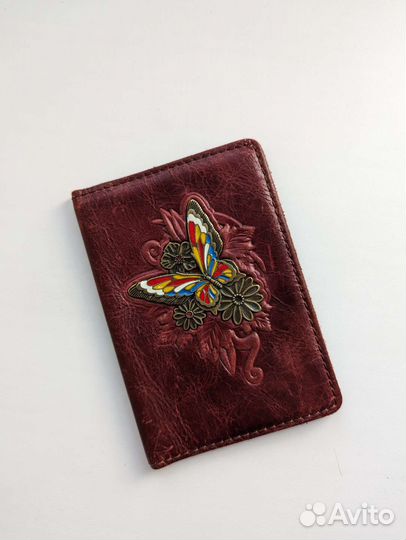 Обложка на паспорт женская натуральная кожа