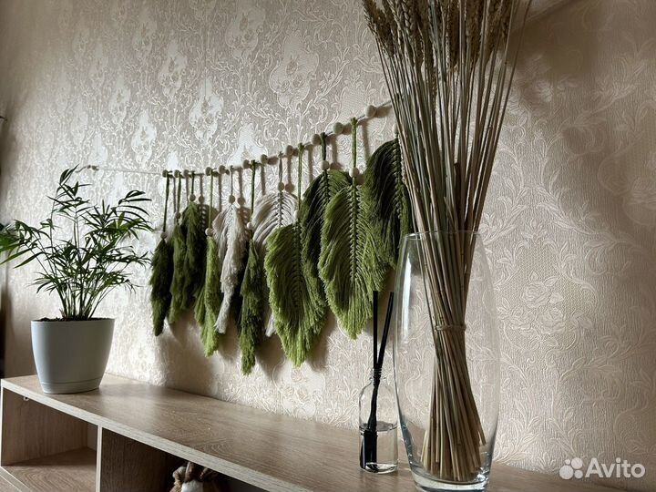 Панно-гирлянда листья для декора