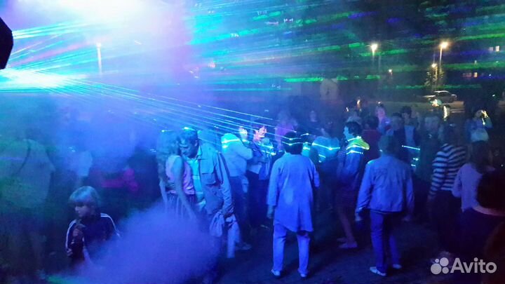 Лазерная светомузыка питание от авто 12в или акб