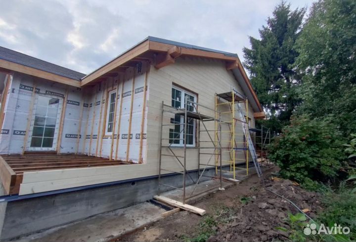 Фасадные работы, мокрый фасад, короед, сайдинг