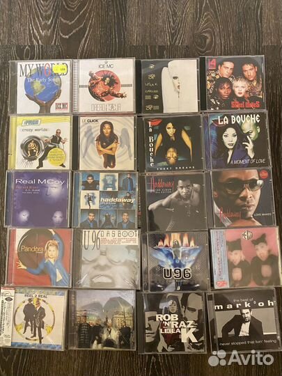 Eurodance, Europop, Techno - фирменные CD диски