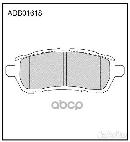 Колодки тормозные дисковые ADB01618 allied nippon