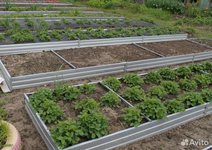 Металлические грядки Эталон 2 метра