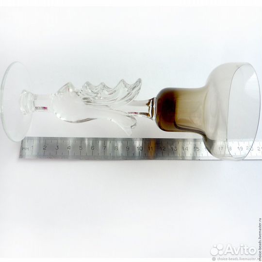 Винтажный подсвечник из хрустального стекла