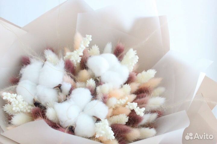 Букет с хлопком