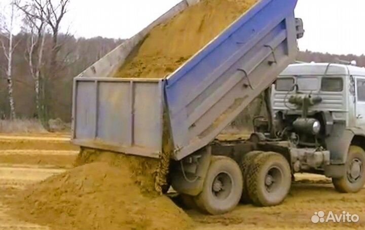 Отсев, песок, бут, окол, щебень, галька