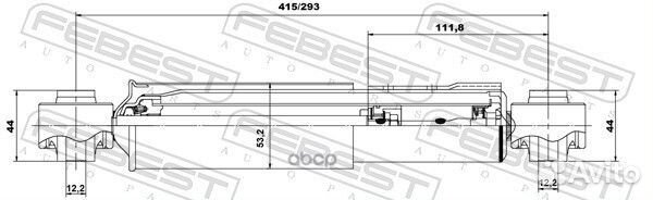 Амортизатор зад прав/лев 01650975R Febest