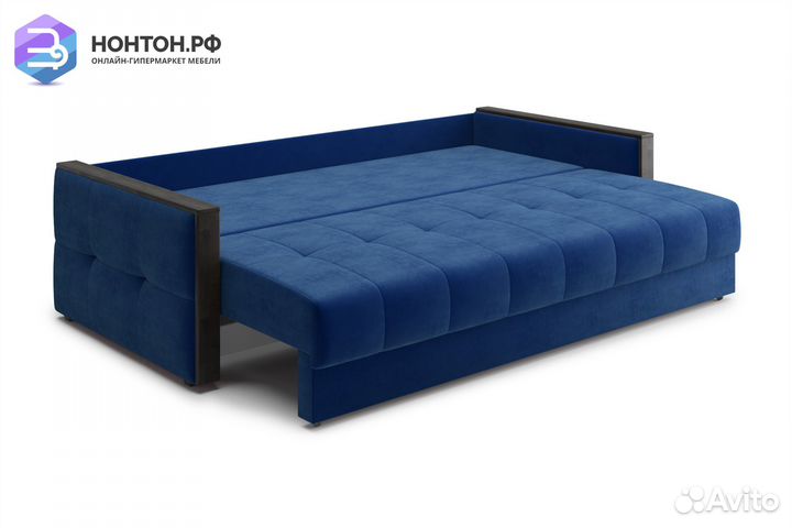 Диван еврокнижка Инсайд 3-х местный темно-синий