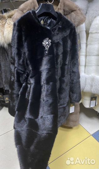 Шуба Норковая Шанель чёрный бриллиант
