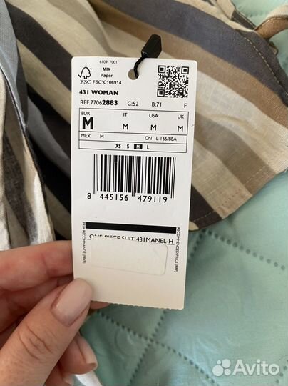 Новый комбинезон из хлопка и льна, Mango, M