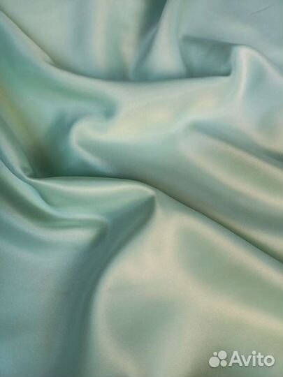 Портьера Жемчужный Сатен Мятно-бирюзовый