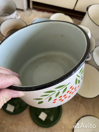 Кастрюля эмалированная СССР б/у