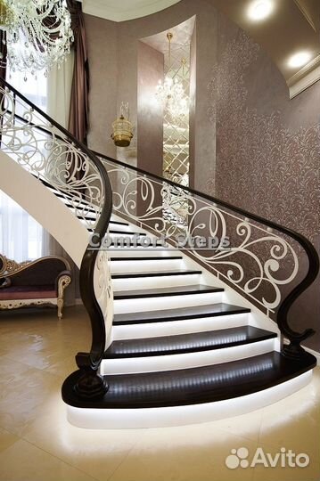 Обшивка бетонного каркаса лестниц