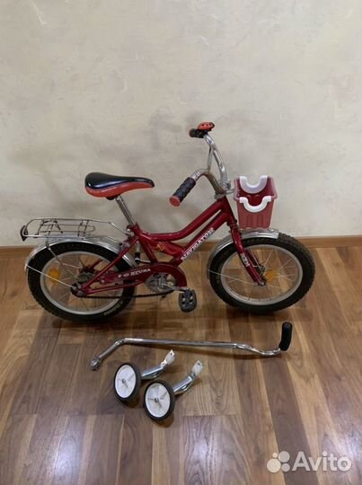 Детский велосипед 16 дюймов с родительской ручкой