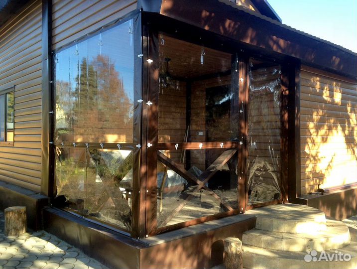 Гибкие окна на беседку, веранду, террасу