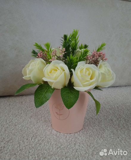 Букет из мыльных роз