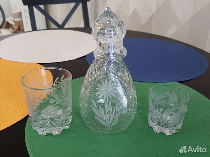 Набор хрустальных фужеров СССР