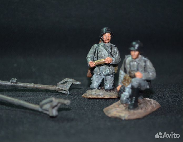 Солдатики. олово. расчёт германской пушки PAK-36
