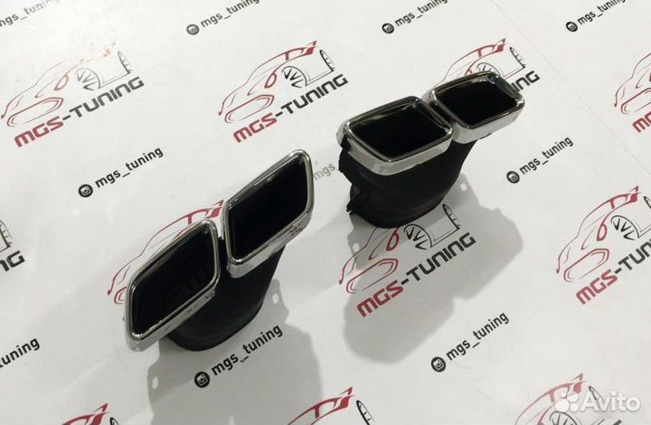 Насадки на выхлоп Mercedes E-class w213 E63 Chrome