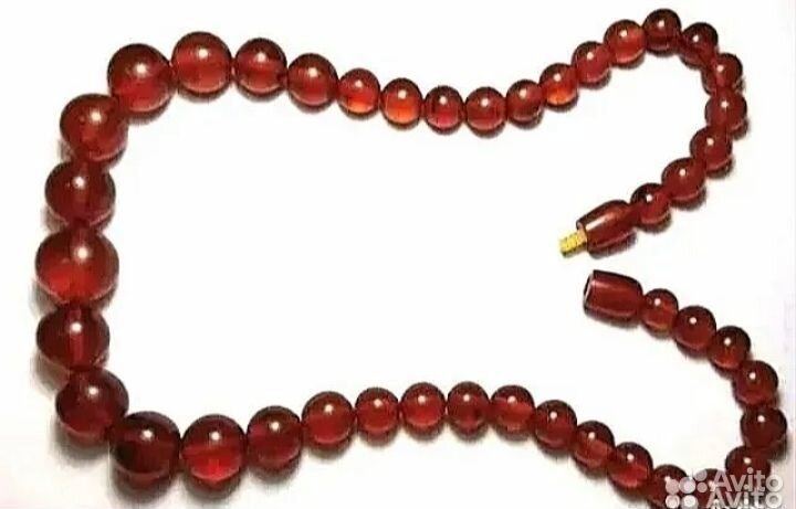 Янтарные бусы старинные