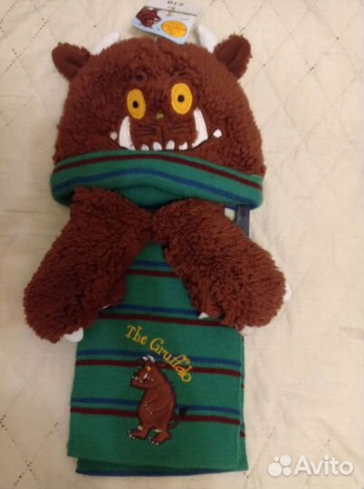 Комплект шапка шарф и варежки