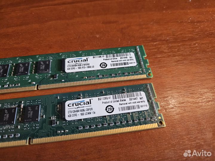 Оперативная память для пк DDR3 4 GB 2 планки