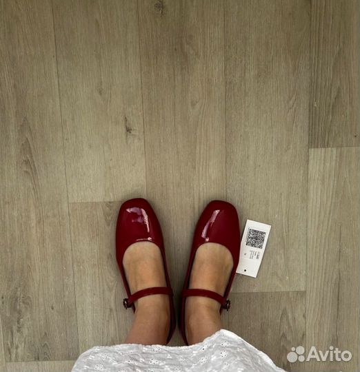 Балетки с квадратным носом mary jane