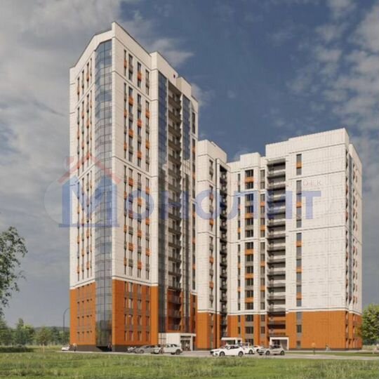 2-к. квартира, 53 м², 3/15 эт.