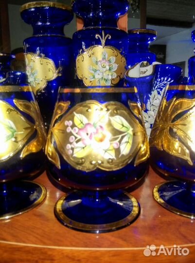 Бокалы коньячные Чехия Богемия смальта 6шт