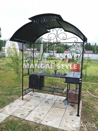Мангал с крышей