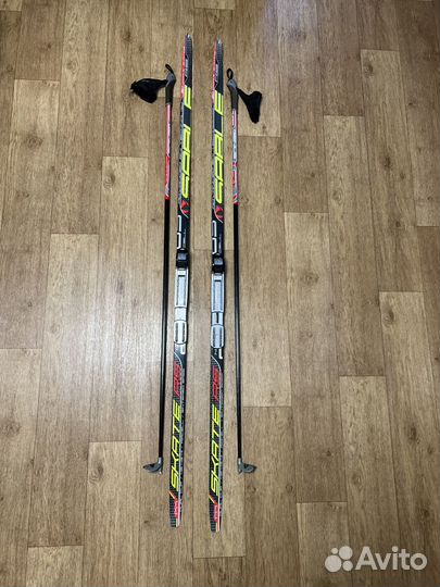 Беговые лыжи STC Sable RS Skate + палки лыжные