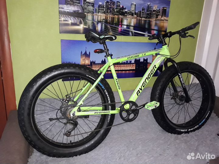 Фетбайк Avenger алюминиевый 21 рама. Shimano