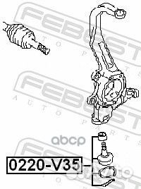 Опора шаровая поворотного кулака перед прав/лев