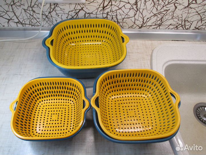 Набор дуршлагов с миской 6 в 1 