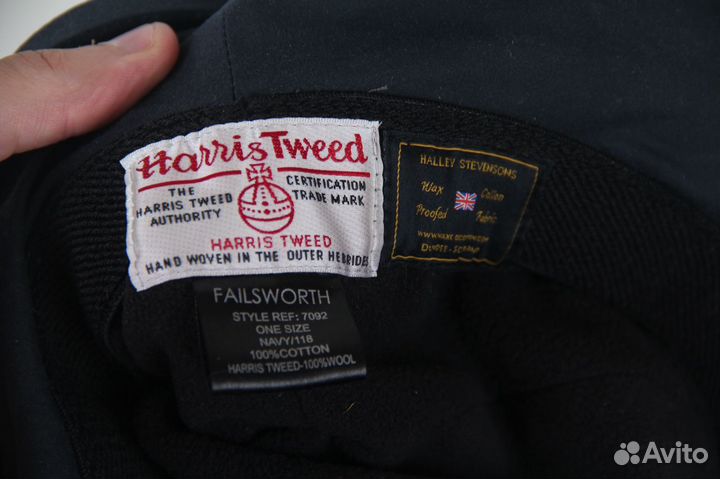 Harris Tweed Wax England твидовая шляпа