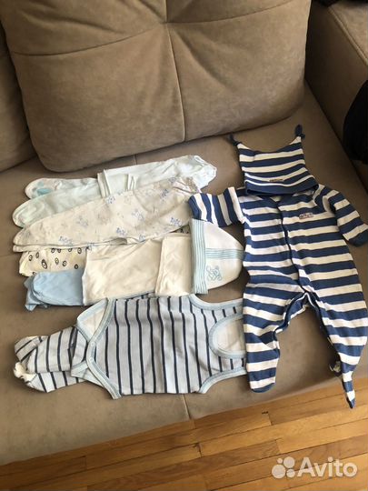 Вещи пакетом на мальчика от 0-3месяцев