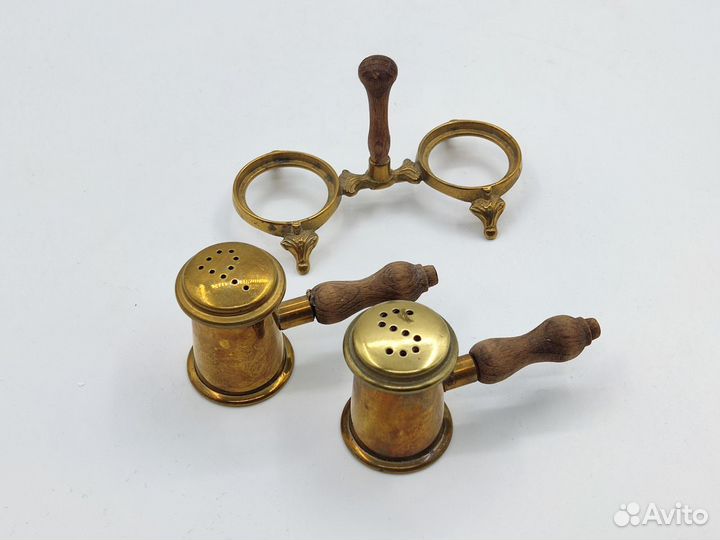 Набор для специй. Латунь, дерево