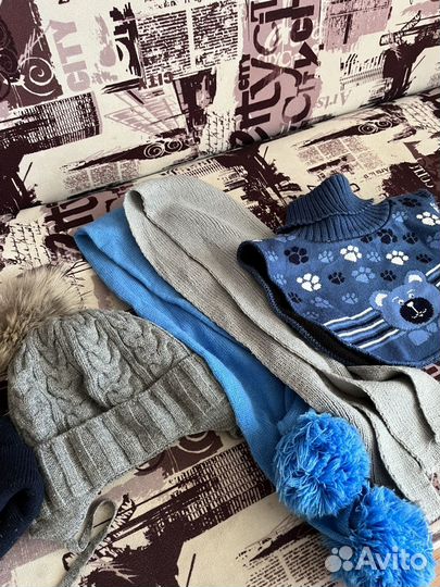 Шапка шарф детские пакетом