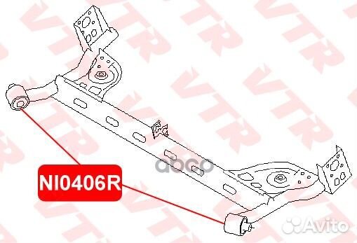 Сайлентблок балки задней подвески NI0406R VTR