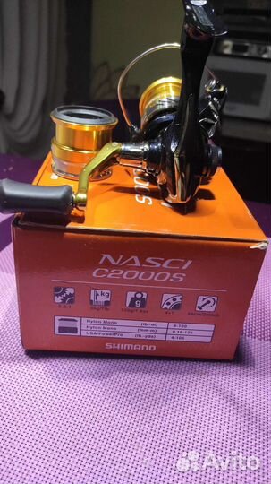 Катушка shimano nasci 2000s + доп. шпуля