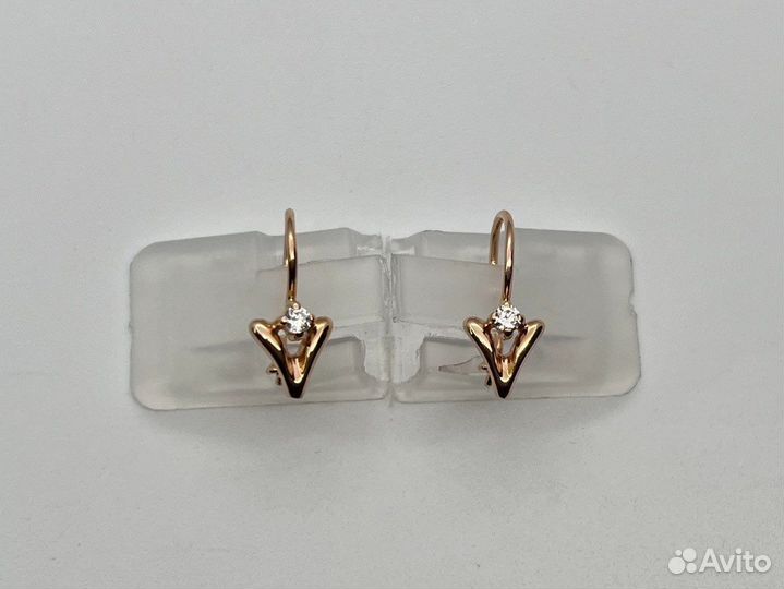 Золотые серьги 585 пробы