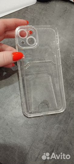 Новый чехол силиконовый iPhone 13 с картхолдером