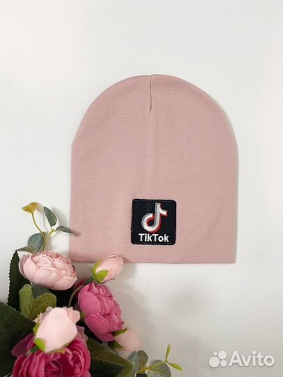 Новая трикотажная шапка для девочки 5-10 лет