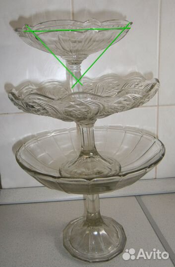 Ваза на ножке для фруктов, конфет. СССР
