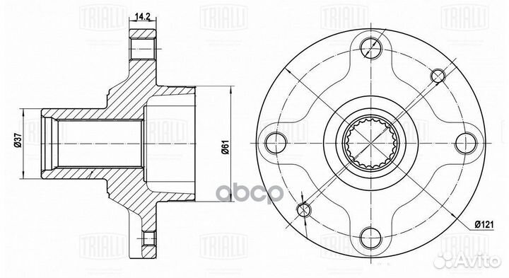 Ступица колеса LADA vesta 14- пер. MR 0103 Trialli
