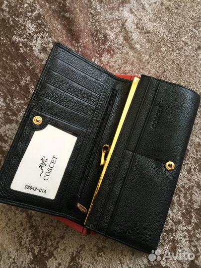 Кошелек женский натуральная кожа черный, ремонт