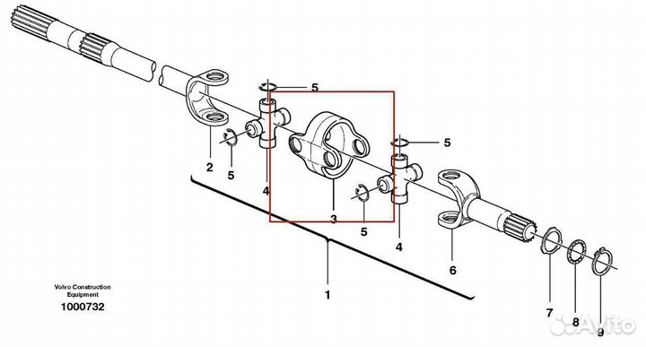 75732.8 Фланец муфта соединительная полуоси