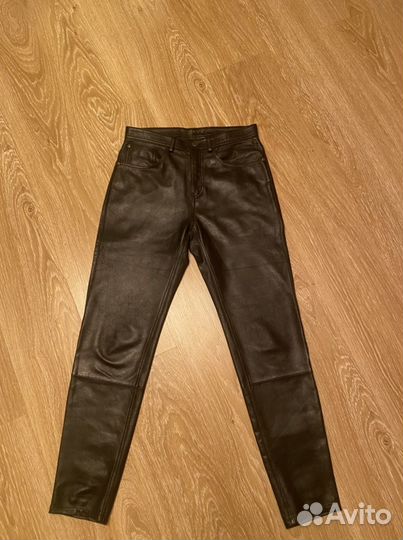 Кожаные брюки мужские Zara