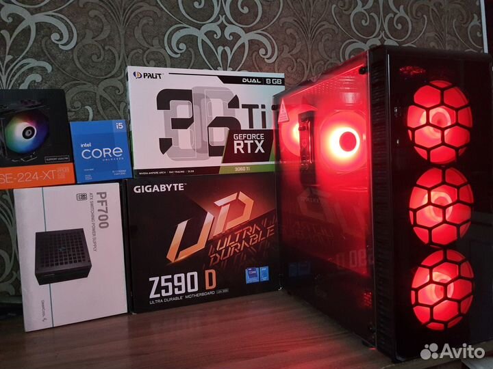 Мощный Игровой Пк Core i5 11600KF/Z590+RTX3060Ti